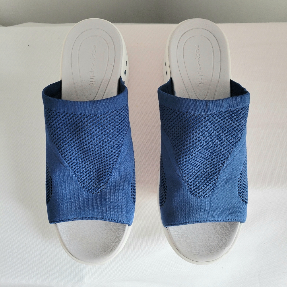 Easy Spirit Royal Blue Stretch Knit Slide Mules 9.5M - Picture 7 of 7